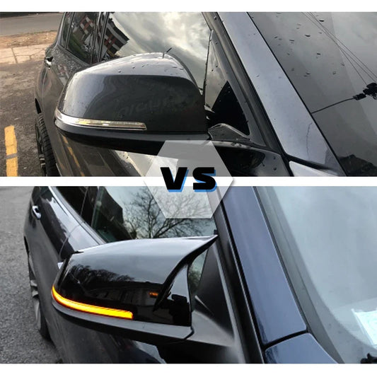 Schwarze Spiegelkappen (M Stil) für BMW F-Serie