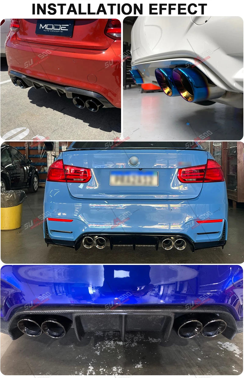 4x OEM Style Endrohrblende aus Edelstahl für F-Serie M2, M3, M4, M5, M6